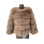 Gewellter Pelzmantel - 70% Rabatt + Kostenloser Versand