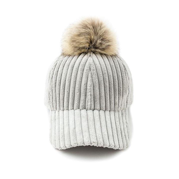 Impressive Women Pom-Pom Cap, light grey