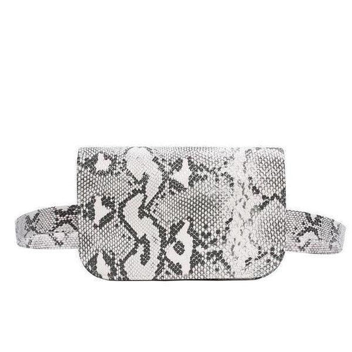 Grey snake fanny pack