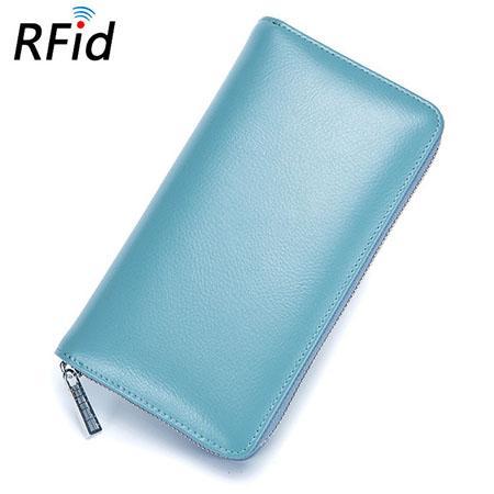 Blue womens card holder wallet
