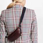 brown leather fanny pack womens