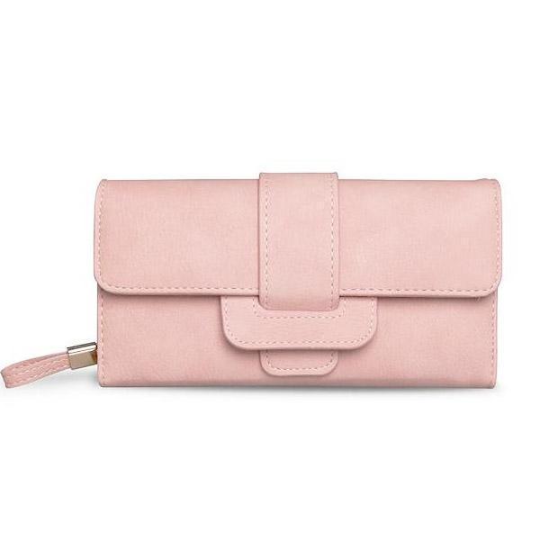 light pink leather wallet