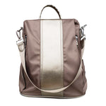 Gray backpack purse anti theft