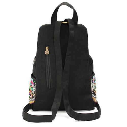 Avantika, cotton Handmade Backpack, back view