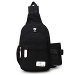 Black sling bag water bottle holder 