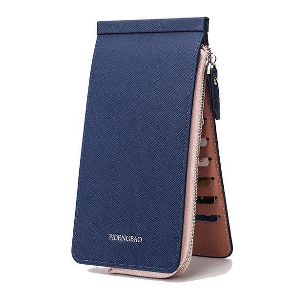 Blue womens card holder wallet