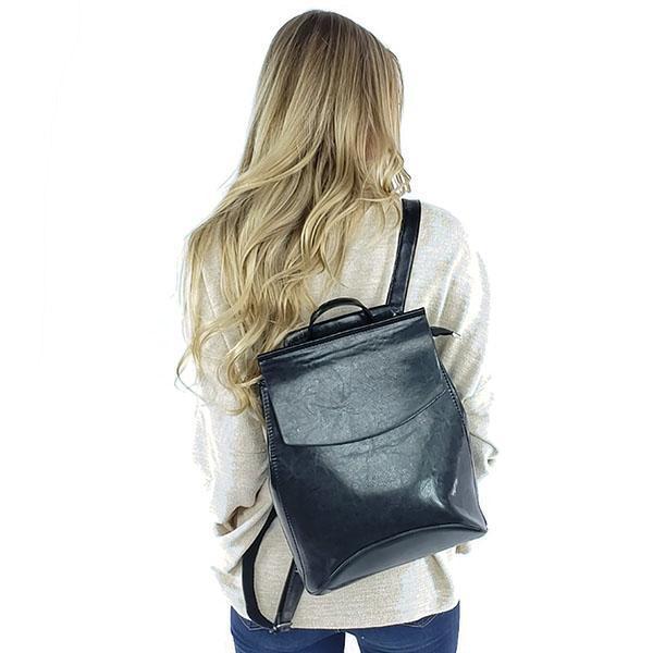Leather convertible backpack purse, Black, Brown, Red, Silver, Beige, Blue, Purple