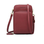 Burgundy small crossbody bag cell phone purse