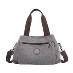Canvas handbag crossbody triple compartment 