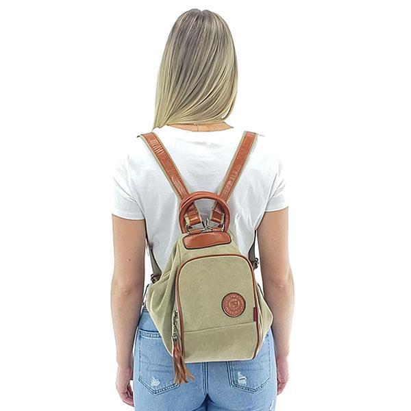 Convertible crossbody canvas backpack women, Blue, Coffee, Khaki, Pink, Red