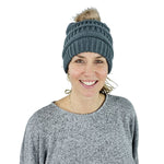 Pompon-Pferdeschwanz-Mütze, -35% + Versandkostenfrei