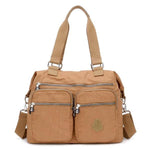 Khaki messenger tote bag crossbody nylon for women