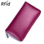 Rose red womens card holder wallet