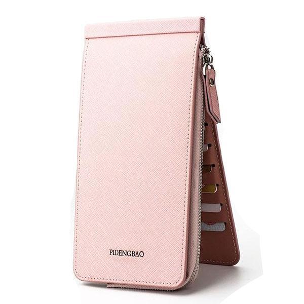 Pink womens card holder wallet