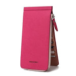 Rose red womens card holder wallet