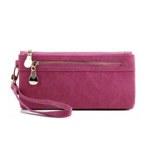Fuscia wallets for women with wristlet