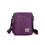 Purple ylon messenger crossbody bag card slots