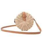 Round rattang circle bag