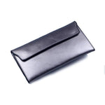 Silver women's wallet with removable card holder