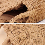 straw round bag