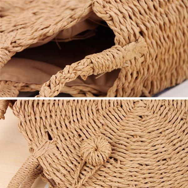 straw round bag