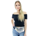 Silver holographic fanny pack