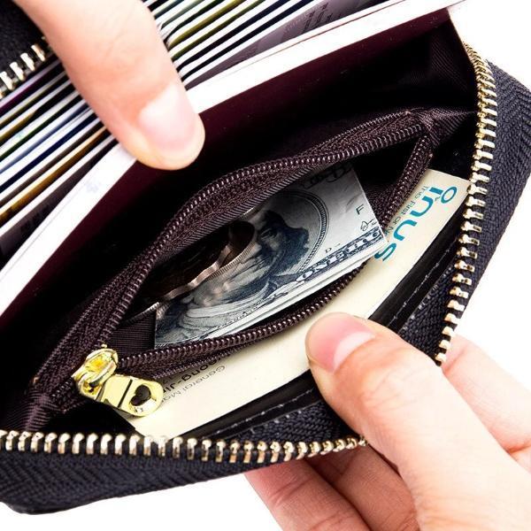 RFID wallet with Zipper Coin Pocket