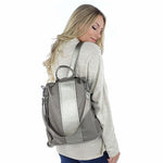 Anti theft backpack purse, Grey, Black, Blue