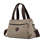 Khaki canvas handbag