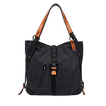 plain black canvas tote bag