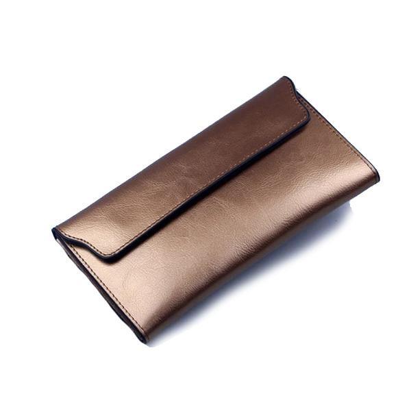 Gold women's wallet with removable card holder