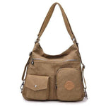 Khaki convertible nylon bag 