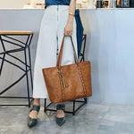 brown tote bag