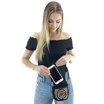 crossbody canvas ethnic phone bag