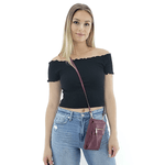 Crossbody phone bag for women, Black, Blue, Gray, Beige, Pink, Wine red
