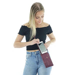 crossbody phone bag leather