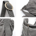 Crossbody vegan grey purse