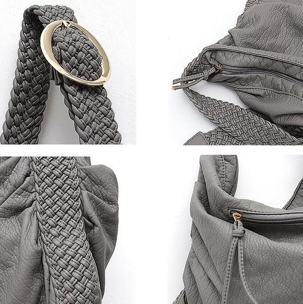 Crossbody vegan grey purse