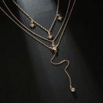 Gold cubic zirconia choker necklace