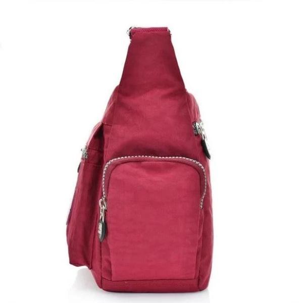 Side zipper pocket nylon bag
