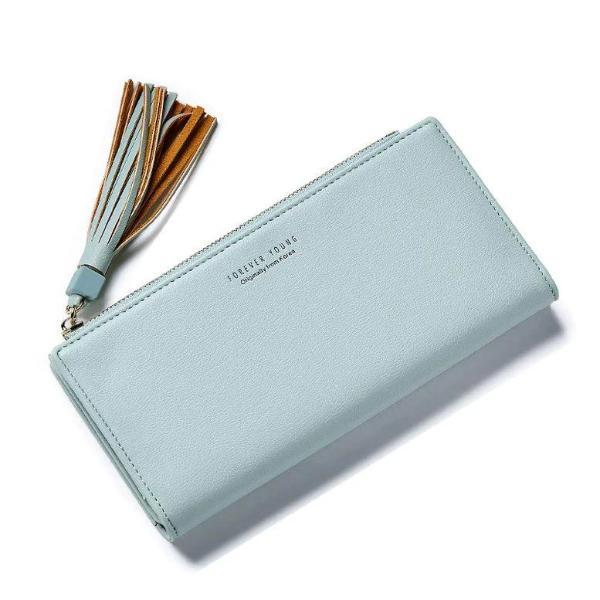 Light green trifold wallet womens leather