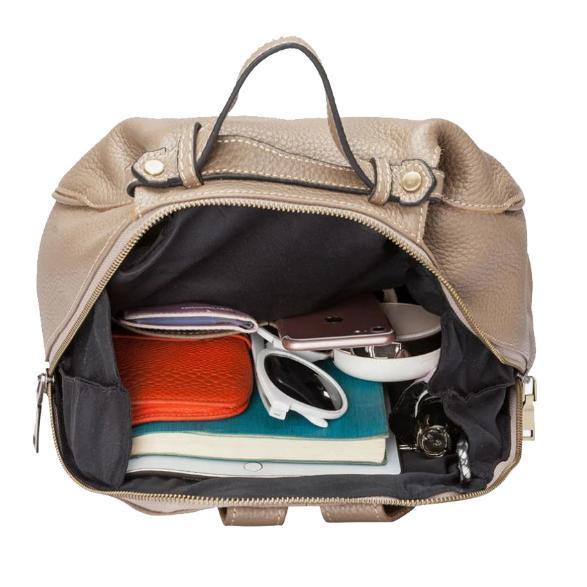 Khaiki backpack with top opening