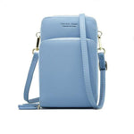 Light blue small crossbody bag cell phone purse
