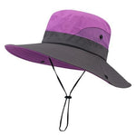 purple summer hat for women