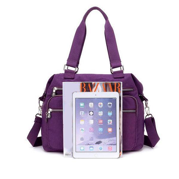 Nylon messenger tote bag hold notepad ipad