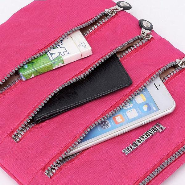 multiple pocket nylon lighweight bag