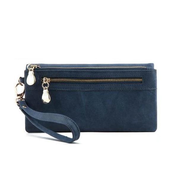 Blue wallets for women with wristlet