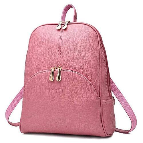 cute Pink small leather backpack 