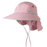 Pink sun hats for women with neck flap