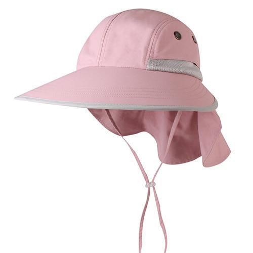 Pink sun hats for women with neck flap